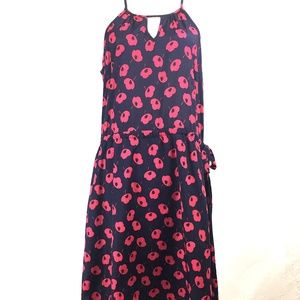 41 Hawthorn Dress Size L Navy Blue Red Poppy